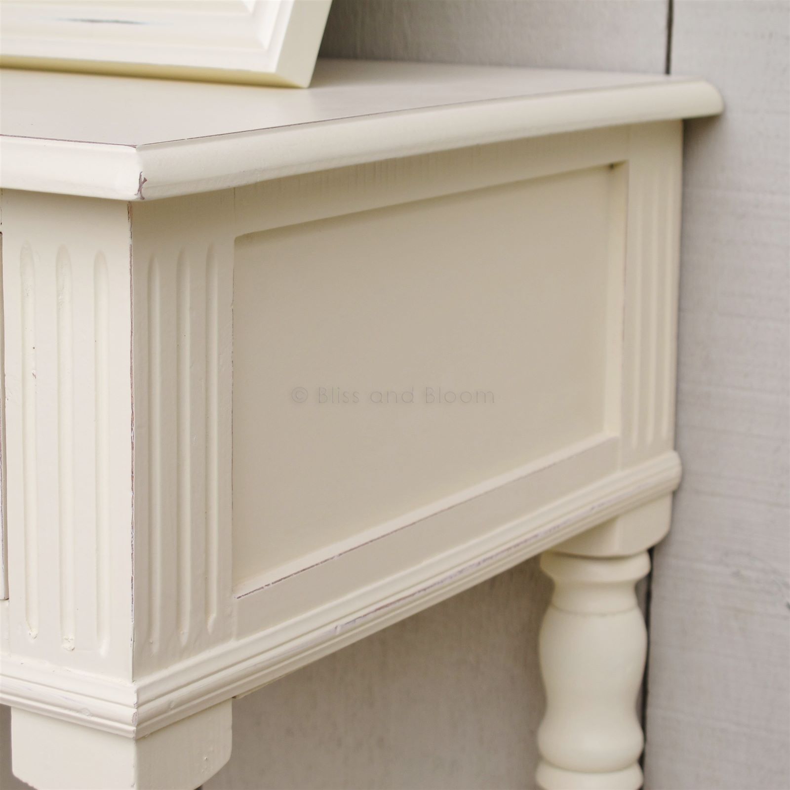Cream bedside side table Bliss and Bloom Ltd