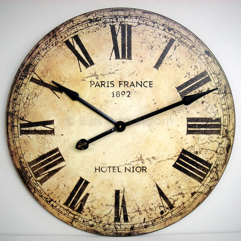 Very large wall clock 75cm :: Bliss and Bloom Ltd