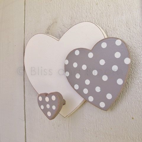 Taupe and cream polka dot hook Show bigger picture