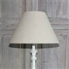 White lamp & linen shade 61cm