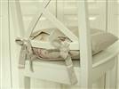 French stripe tie cushion