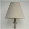 Natural wooden lamp base & linen shade