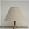 Natural wooden lamp base & linen shade