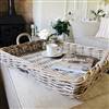 Extra large rattan tray