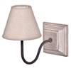 Natural wall light and linen shade