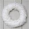 White feather wreath