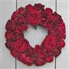 Red velvet roses wreath