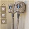 Heart willow lantern on stake x 2