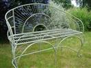 Green wire garden  bench