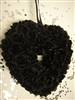 Black glitter hanging heart