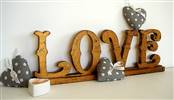 LOVE word on a stand