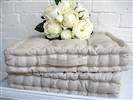 Linen box cushion