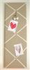 Natural linen notice board