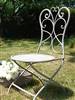 Grey heart metal chair x 2