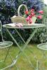 Green bistro garden table 62cm