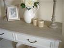 Lime washed wooden top