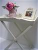 Antique white butler tray on stand