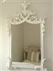 French style antique white wall mirror