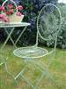 Green garden chairs x 2