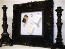 Black baroque magnet board