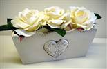 Heart wooden planter