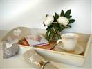 Large cream heart tray