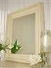 Aged cream wall mirror