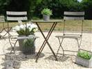 French style natural wooden bistro set