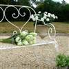 Cream heart garden bench