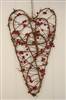 Tall heart red berry wreath