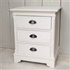 Cream 3 drawer chest / bedside