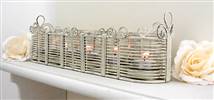 White 5 tea light holder