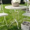 Cream lattice design garden furniture