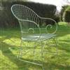 Green garden armchair x 2