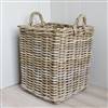 Medium Square Rattan Baskets Log Laundry