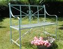 French grey garden bench