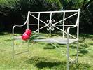 Cream French style garden bench