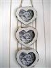 Triple large heart hanging frames