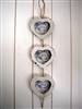 Triple small heart hanging photo frame