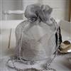 Silver colour organza bag