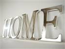 Silver coloured HOME letters