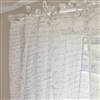 Off-white linen script tie curtain x 1