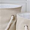 Set of 3 linen laundry bins