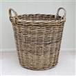 Large Rattan Log Laundry Basket