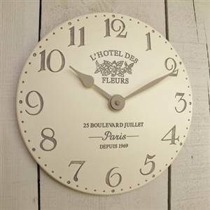 French style cream wall clock