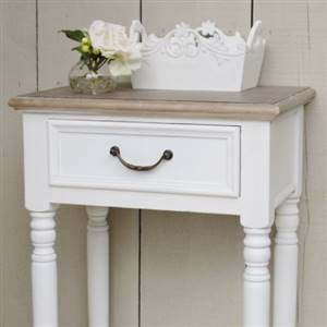 Classic white bedside table