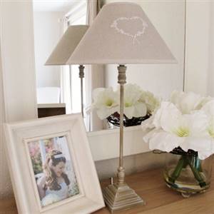 Heart lampshade and base