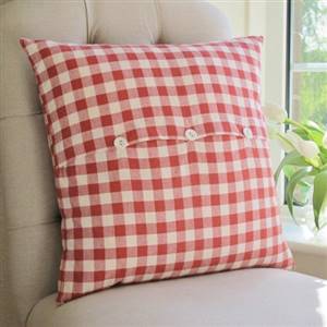 Red gingham cushion DISCONTINUED