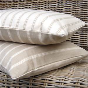 Linen stripe cushion