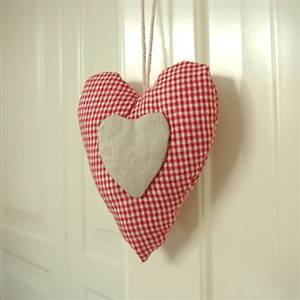 Red gingham heart